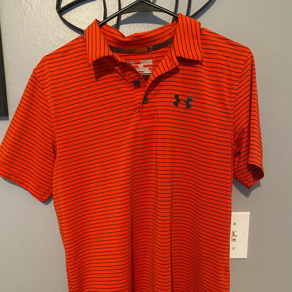 Under Armour Youth XL Loose fit Polo orange black